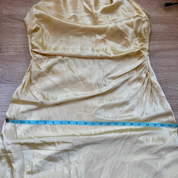 NWT Reformation Casette Silk Dress Maxi Long Wedding Cocktailin Blonde Yellow 12 - Picture 13 of 17